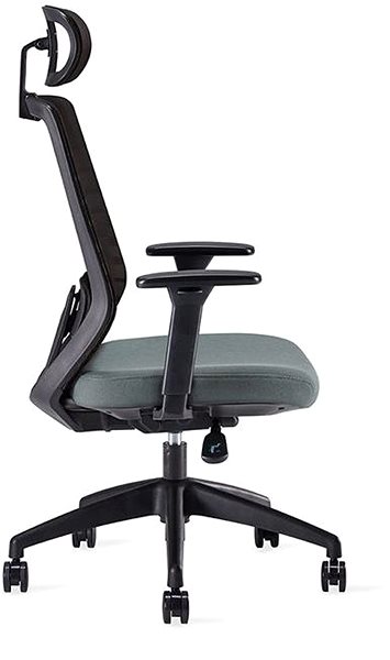 Office Chair Setulo Kuma with headrest grey ...