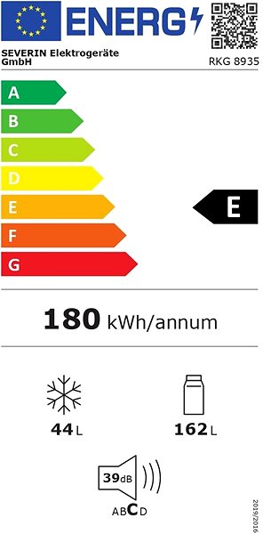 Refrigerator SEVERIN RKG 8935 Energy label