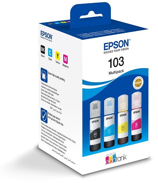 Atrament do tlačiarne Epson 103 EcoTank 4-colour Multipack ...