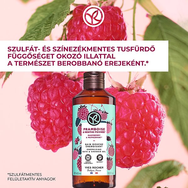 Tusfürdő YVES ROCHER Málna & menta, 400 ml ...