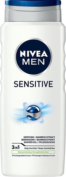 Tusfürdő NIVEA MEN Sensitive Shower Gel 2 × 500 ml ...