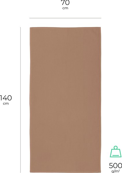 Badetuch Siguro Osuška Organic, 70 x 140 cm, Taupe ...