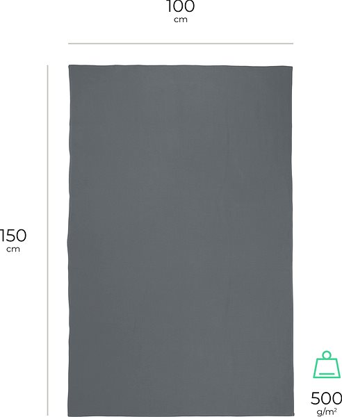 Badetuch Siguro Osuška Organic, 100 x 150 cm, Dark Grey ...