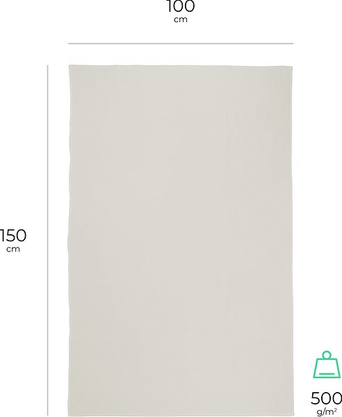 Badetuch Siguro Osuška Organic, 100 x 150 cm, Light Grey ...