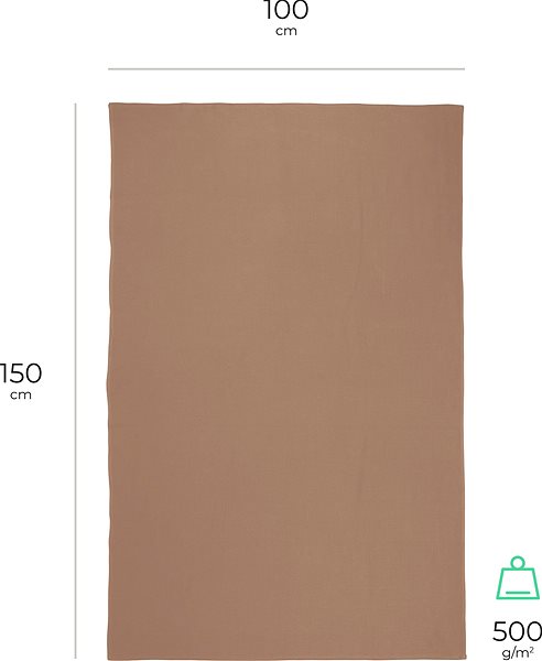 Badetuch Siguro Osuška Organic, 100 x 150 cm, Taupe ...