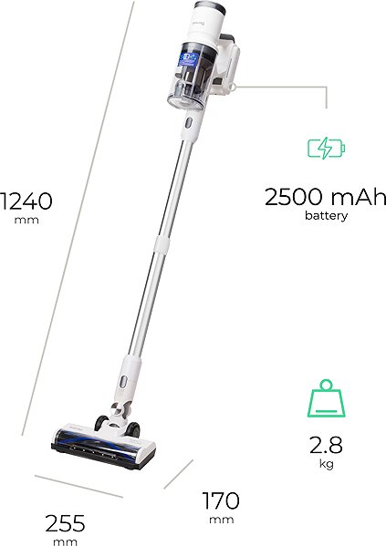 Upright Vacuum Cleaner Siguro VT-H310W TURBOVac Light BLDC Compact ...