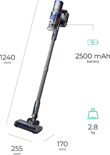 Upright Vacuum Cleaner Siguro VT-H311B TURBOVac Light BLDC Compact ...