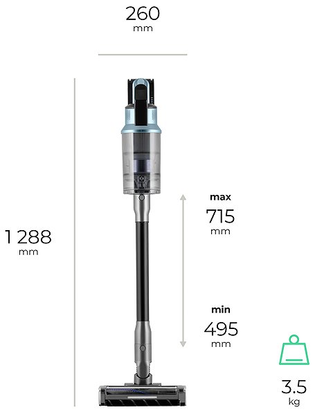Upright Vacuum Cleaner Siguro TURBOVac Star Pro Max BLDC VT-P700L ...