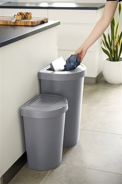 Mülleimer Siguro Swing Abfalleimer - 45 Liter - grau ...