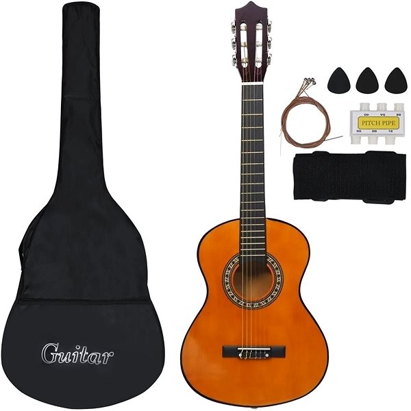 Classical Guitar SHUMEE 1/2 Set Classical Guitar for Beginners Package content