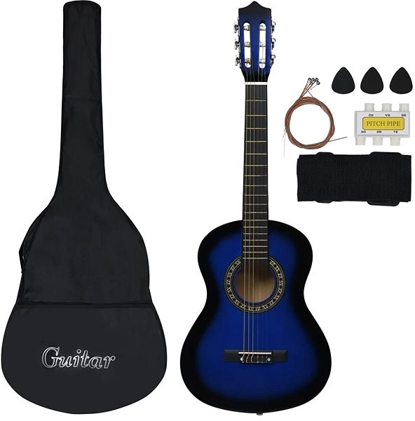 Classical Guitar SHUMEE 1/2 Set Classical Guitar for Beginners Package content