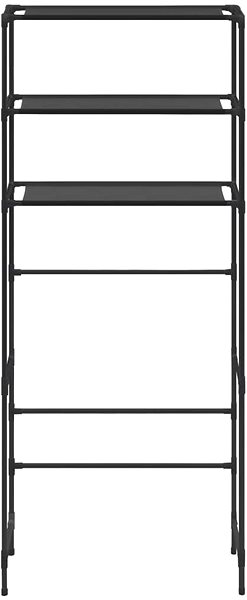 Regál Shumee 3-poschodový úložný regál nad pračku čierny 69 × 28 × 169 cm ...