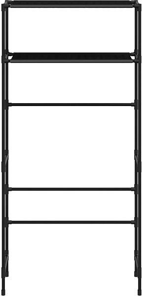 Shelf Shumee 2 tier storage rack above washing machine black 69x28x143 cm ...