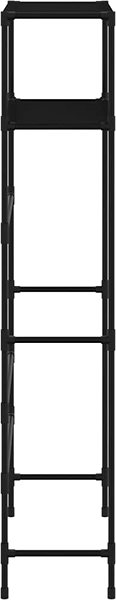 Shelf Shumee 2 tier storage rack above washing machine black 69x28x143 cm ...
