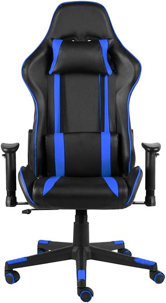 Herná stolička SHUMEE Otočná herná stolička modrá PVC, 20479 ...