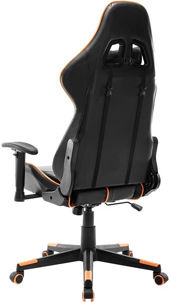 Herná stolička SHUMEE Herná stolička čierna a oranžová umelá koža, 20508 ...