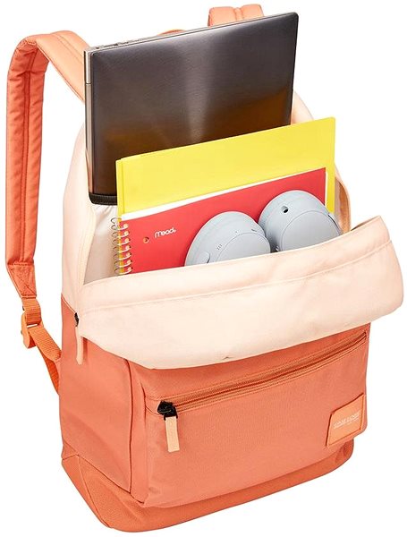 School backpack Case Logic Commence backpack made of recycled material 24 l, coral .