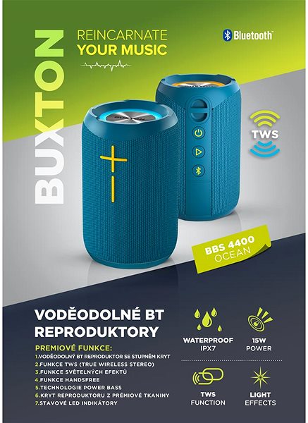 Bluetooth hangszóró Buxton BBS 4400 kék ...