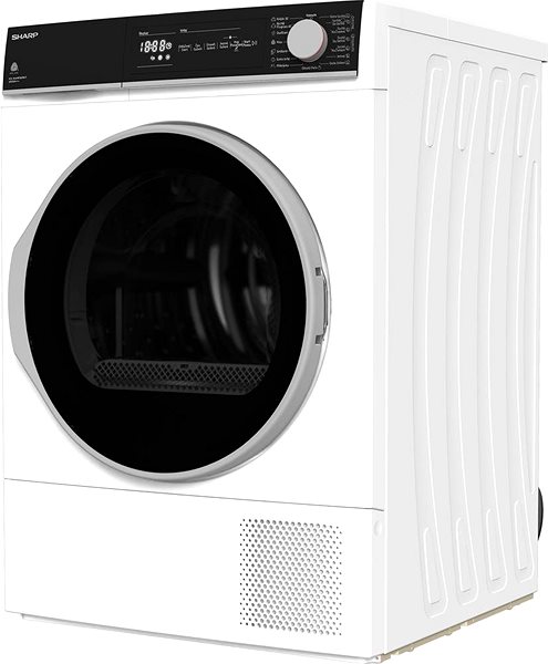 Clothes Dryer SHARP KD NHH8S8GW3 Lateral view