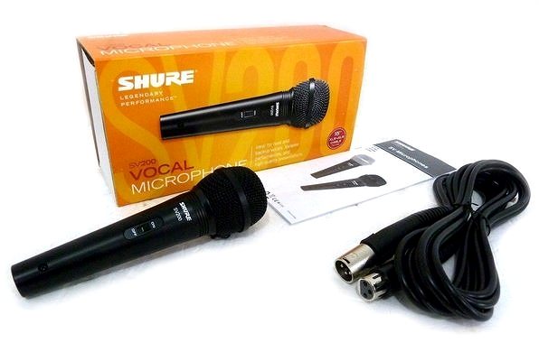 Microphone Shure SV200 Package content