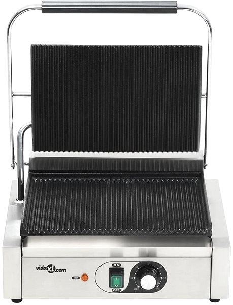 Electric Grill SHUMEE Grooved Panini Grill 2,200 W Screen