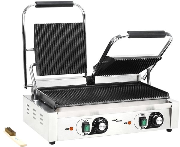 Electric Grill SHUMEE Double Panini Grill Grooved 3600 W Features/technology