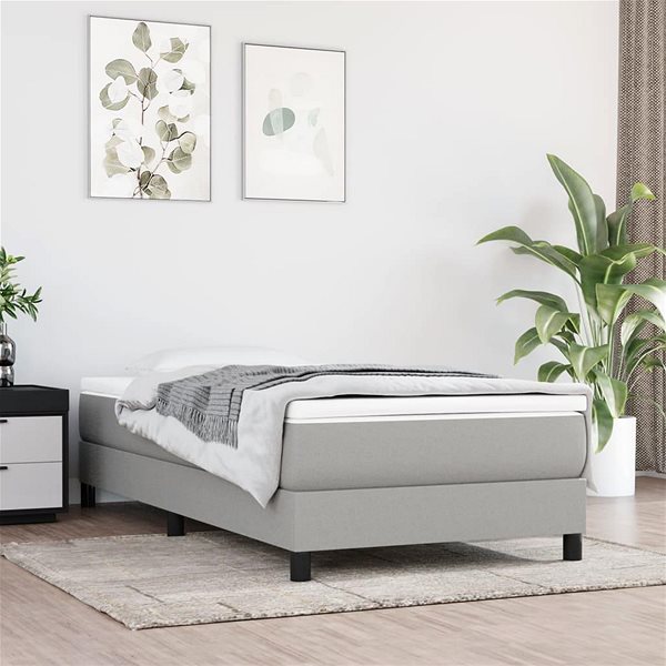 Matrace Shumee Taštičková matrace, textil, světle šedá, 90 × 190 × 20 cm ...