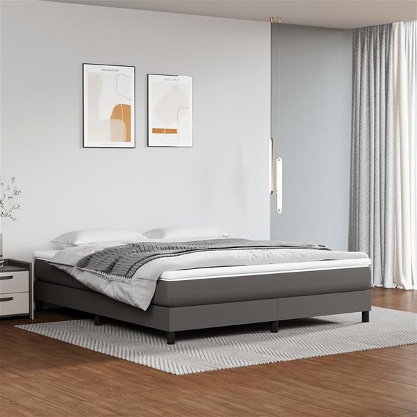 Mattress Shumee Bag mattress, faux leather, grey, 160 × 200 × 20 cm ...