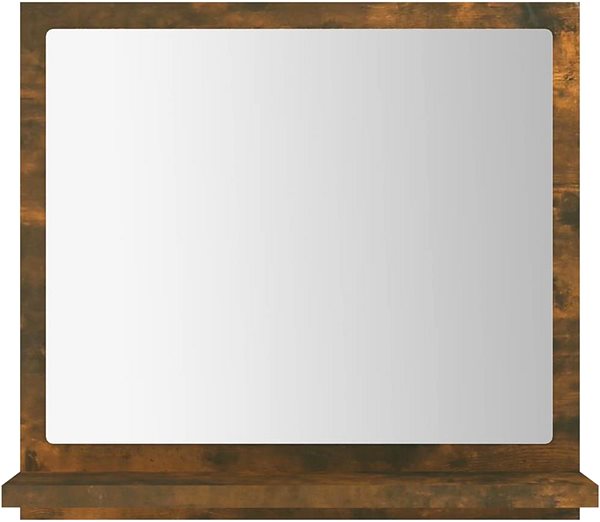 Zrkadlo Shumee Kúpeľňové zrkadlo 40 × 10,5 × 37 cm, kompozitné drevo, dymový dub ...