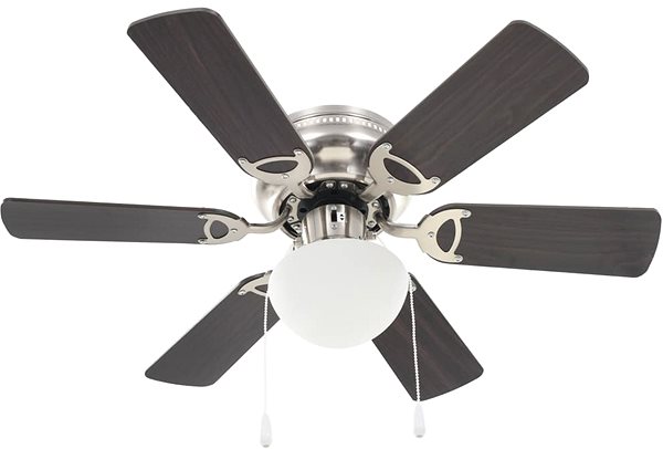 Ventilátor SHUMEE Ozdobný stropný ventilátor so svetlom 82 cm tmavo hnedý ...