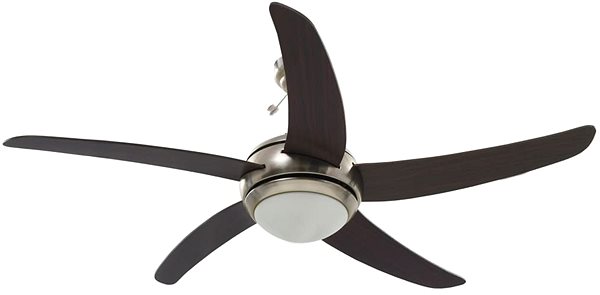 Ventilátor SHUMEE Ozdobný stropný ventilátor so svetlom 128 cm hnedý ...