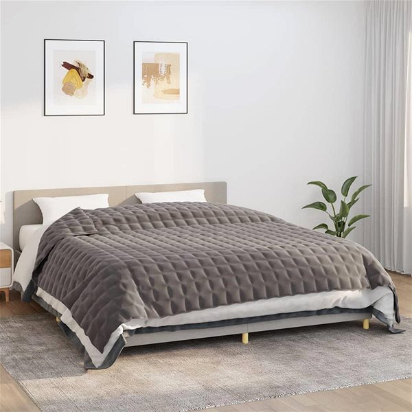 Deka Shumee Zátěžová deka šedá 220 × 260 cm 11 kg polyester ...