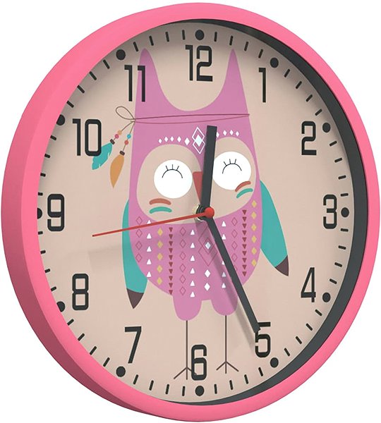 Wall Clock Shumee Wall Clock 25,5 cm, pink ...