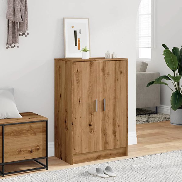 Shoe Rack Shumee Shoe rack 60 × 35 × 92 cm artisan oak ...