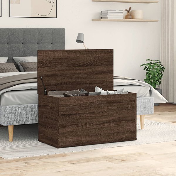 Truhla Shumee Úložná truhla 84 × 42 × 46 cm hnědá dub ...