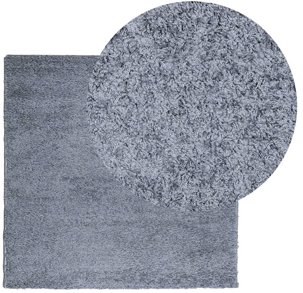 Shumee PAMPLONA modern high-pile rug, blue, 120×120cm