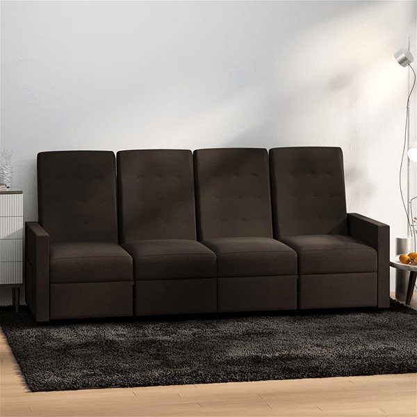 Křeslo SHUMEE relaxační křeslo, samet a PVC, tmavě šedé, 327788 ...