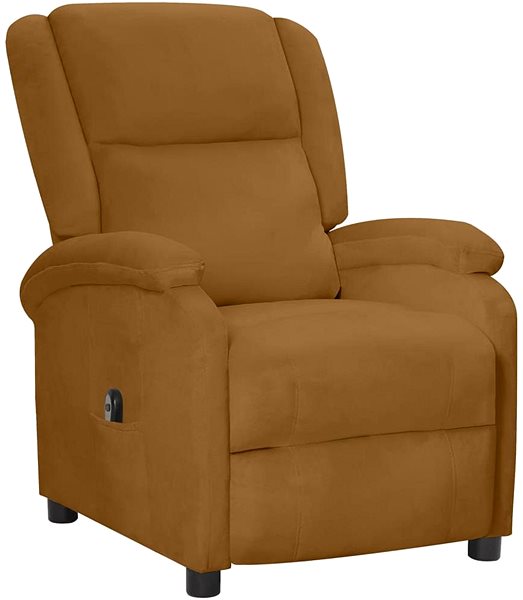 Křeslo SHUMEE relaxační křeslo, samet, modré, 341376 ...