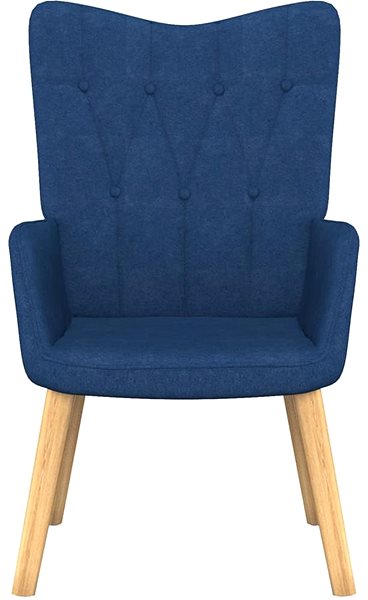 Kreslo Relaxačné kreslo so stoličkou modré textil, 327538 ...