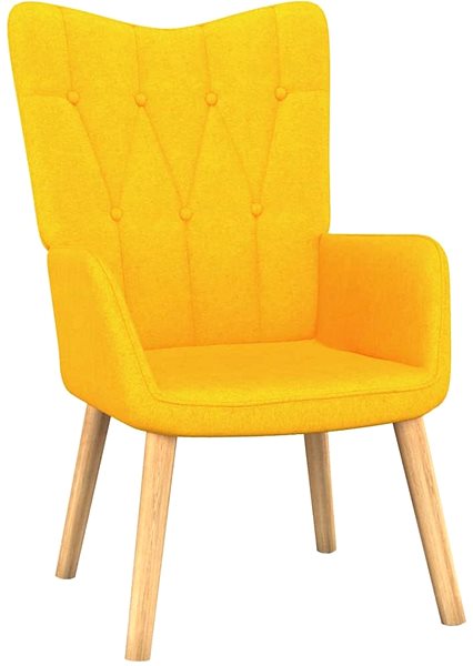 Kreslo Relaxačná stolička s podnožkou horčicovo žltá textil, 327541 ...