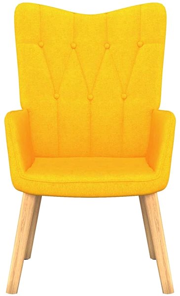 Kreslo Relaxačná stolička s podnožkou horčicovo žltá textil, 327541 ...