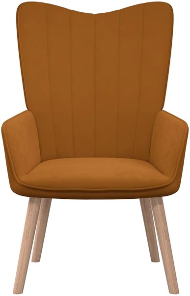 Kreslo Relaxačné kreslo hnedé zamat, 327663 ...
