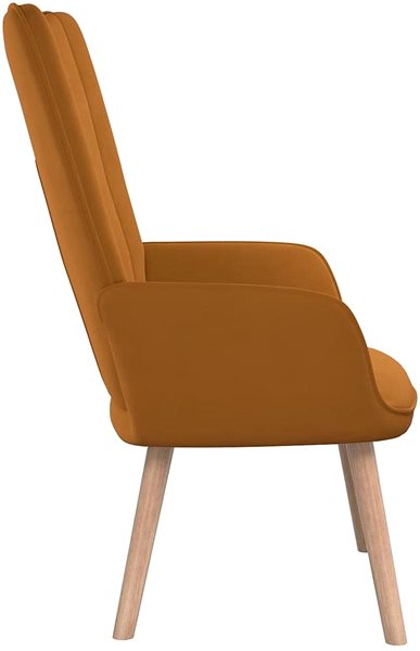 Kreslo Relaxačné kreslo hnedé zamat, 327663 ...