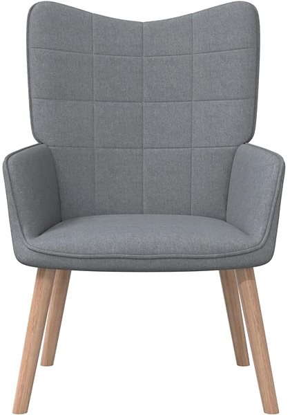Kreslo Relaxačná stolička s podnožkou svetlo sivá textil, 327930 ...
