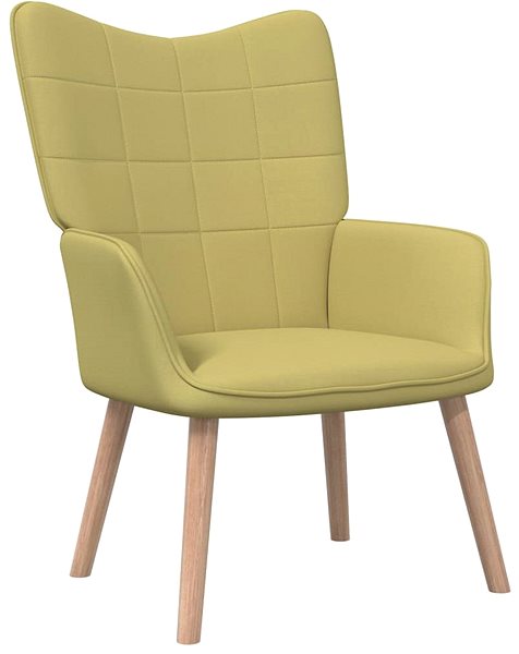 Kreslo Relaxačná stolička s podnožkou zelená textil, 327935 ...