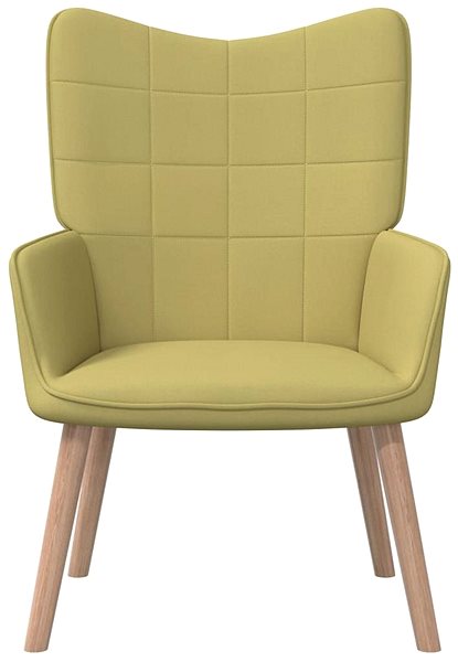 Kreslo Relaxačná stolička s podnožkou zelená textil, 327935 ...