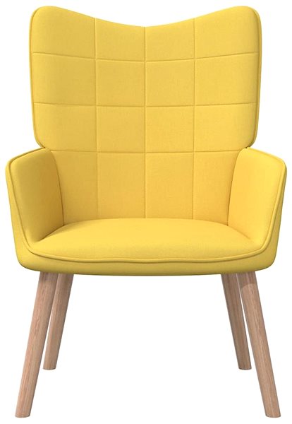 Kreslo Relaxačná stolička s podnožkou horčicová textil, 327937 ...