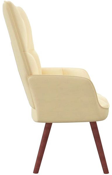 Kreslo Relaxačná stolička krémovo biela zamat, 328060 ...