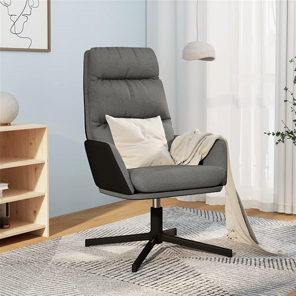 Křeslo SHUMEE relaxační židle, textil, taupe, 327642 ...