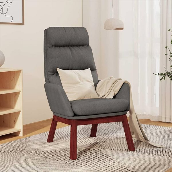 Křeslo SHUMEE relaxační židle, textil, vínová, 327597 ...